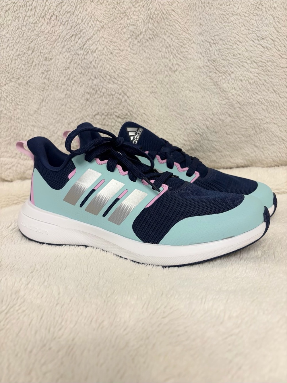 NEW Adidas fortarun 2.0 kids youth 6.5 blue aqua sneakers running athletic shoes